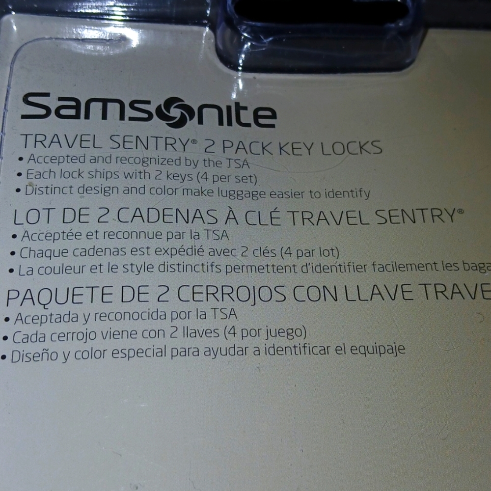 Samsonite Travel SENTRY Key Lock Set - Picture 9 of 9